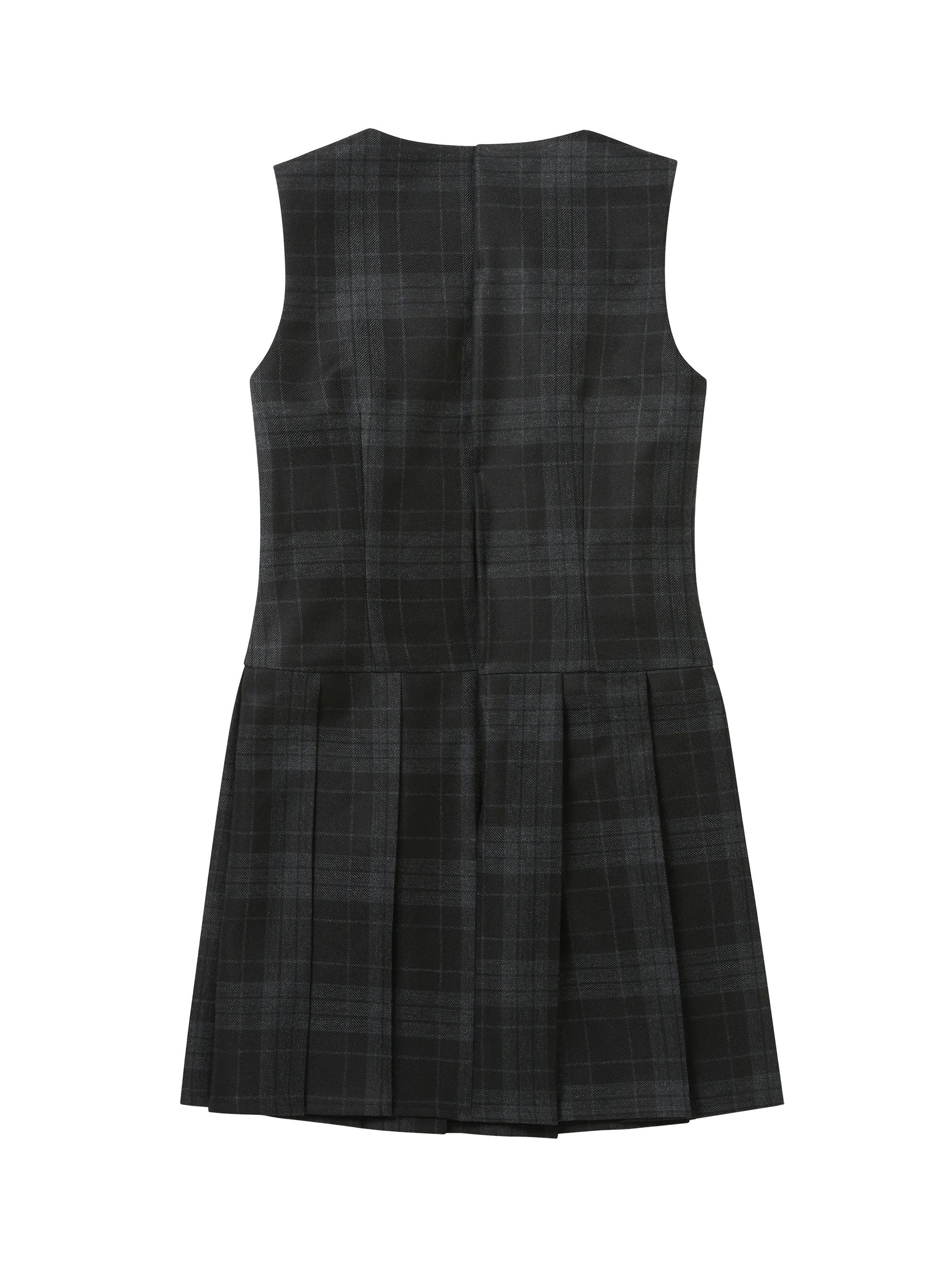 FOUR-PLAY STUDDED TARTAN DRESS - BLACK - Image 3