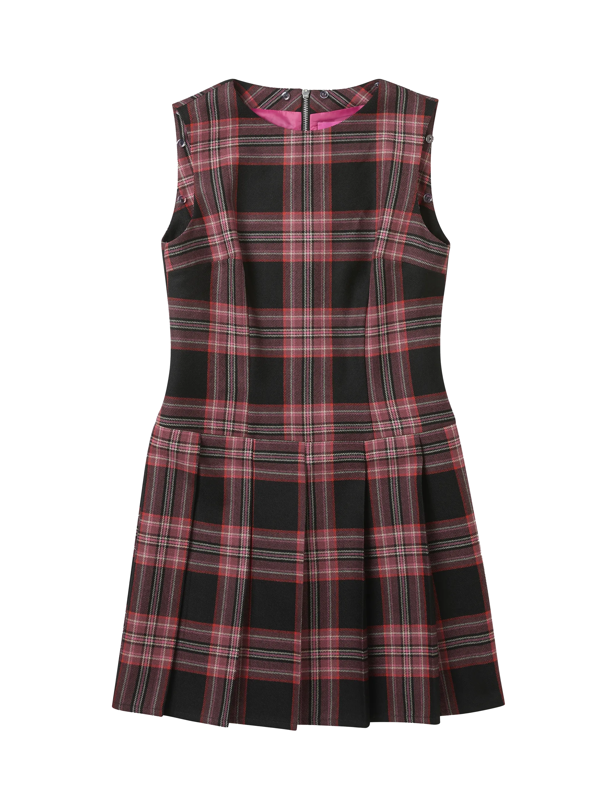 FOUR-PLAY STUDDED TARTAN DRESS - PINK - Image 3