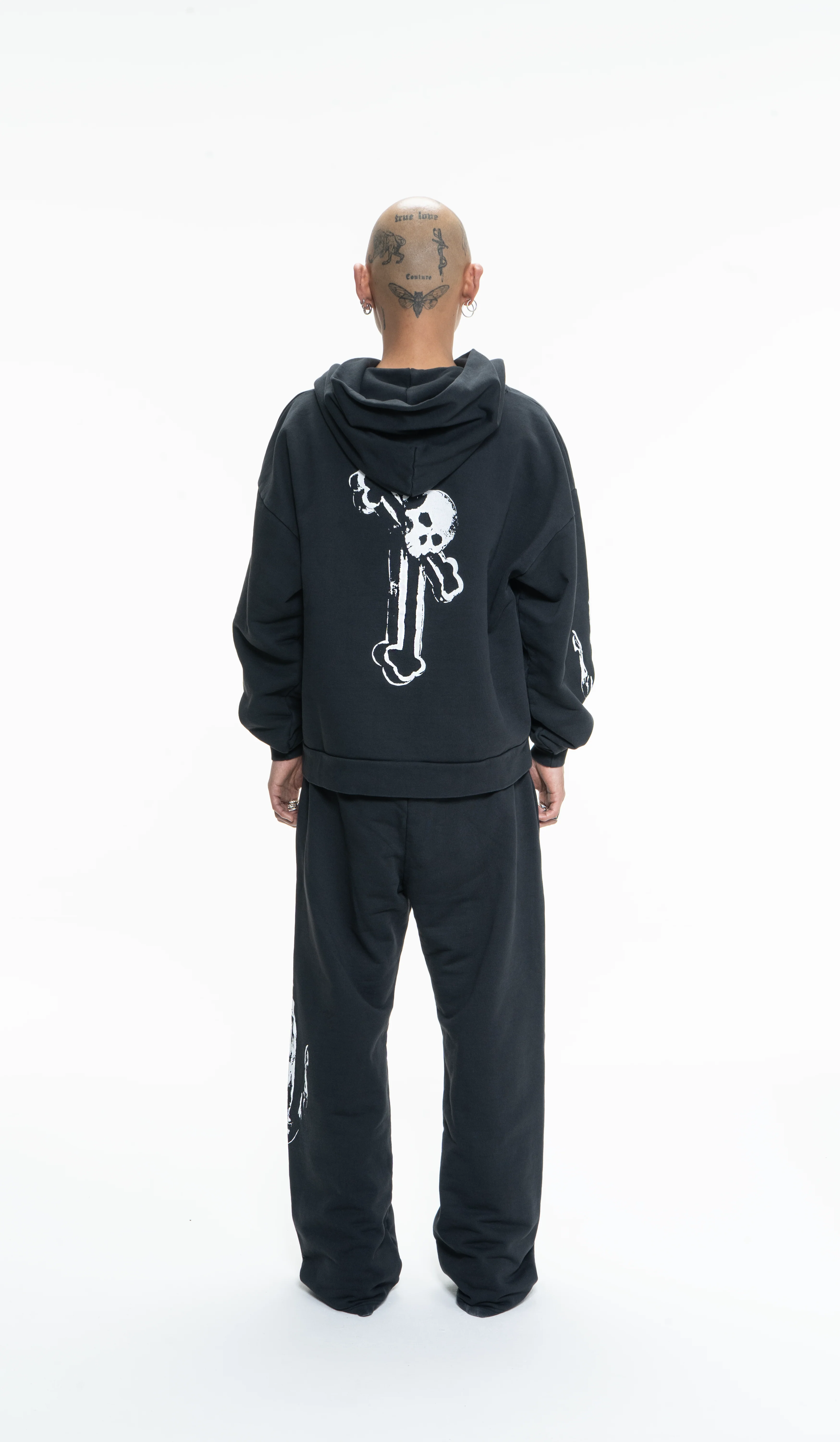 GOTH RUNNER TRACKSUIT HOODIE- MINERAL BLACK - Image 6