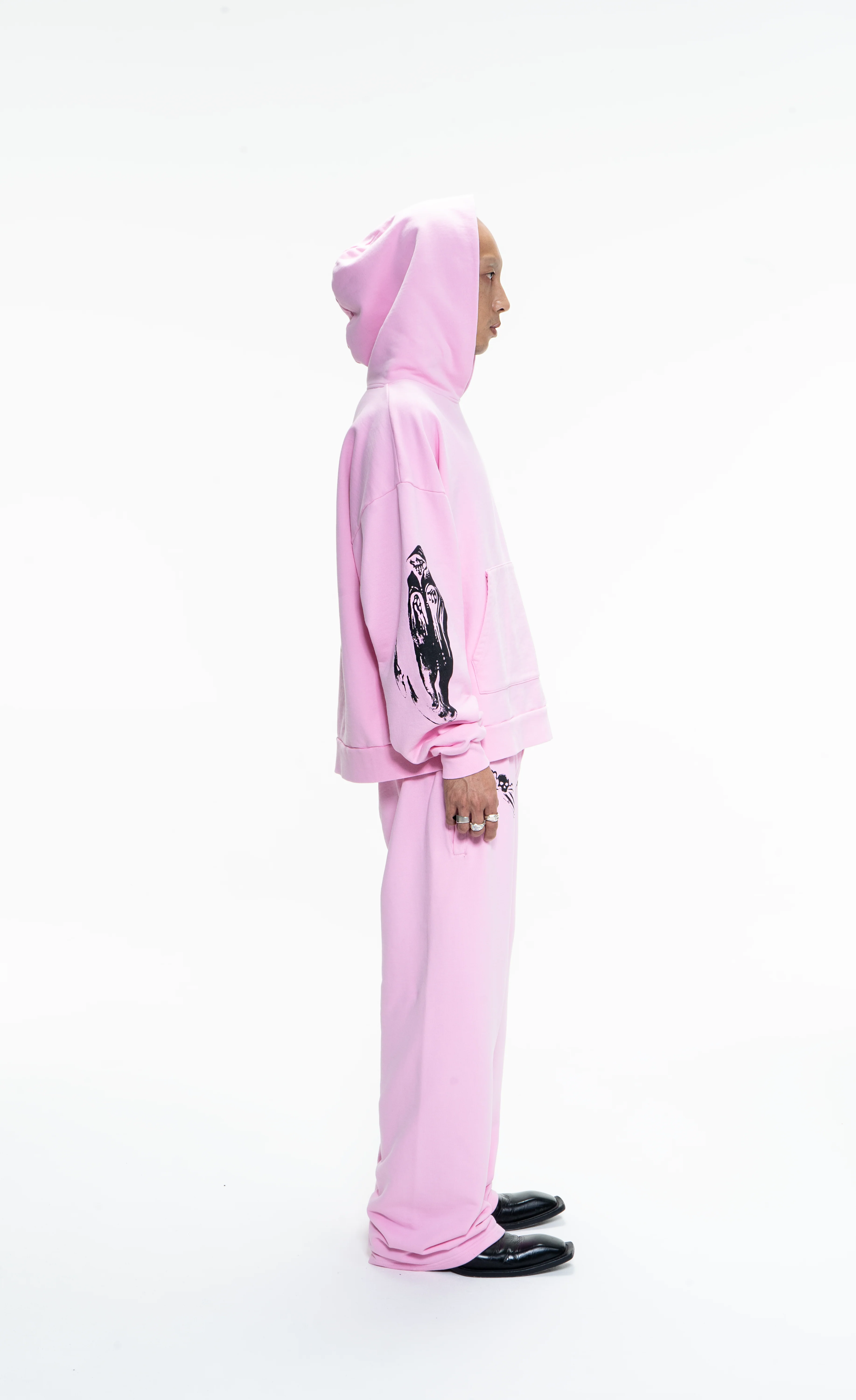GOTH RUNNER TRACKSUIT HOODIE- CANDY PINK - Image 5