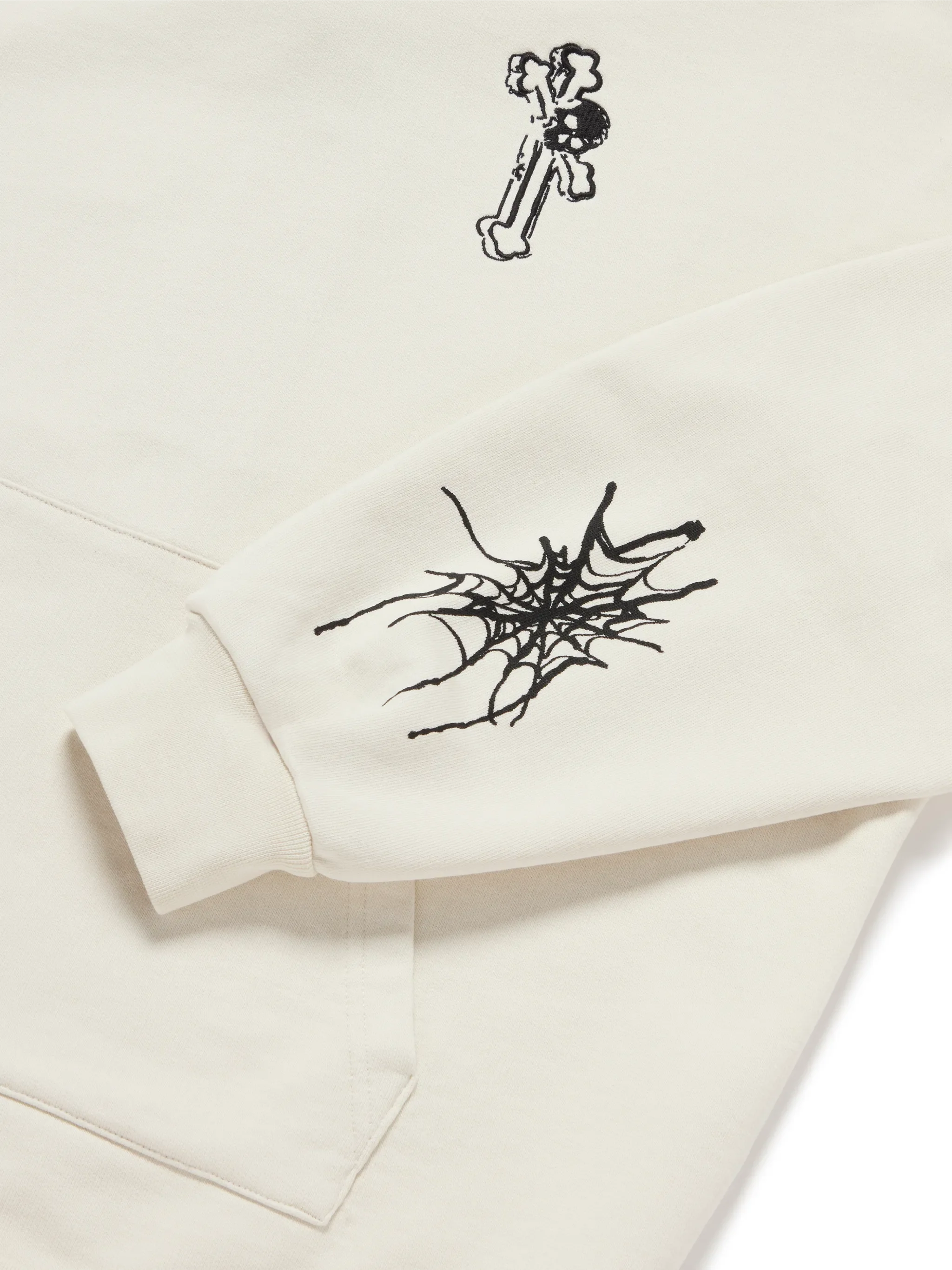 GOTH RUNNER TRACKSUIT HOODIE- BONE WHITE - Image 3