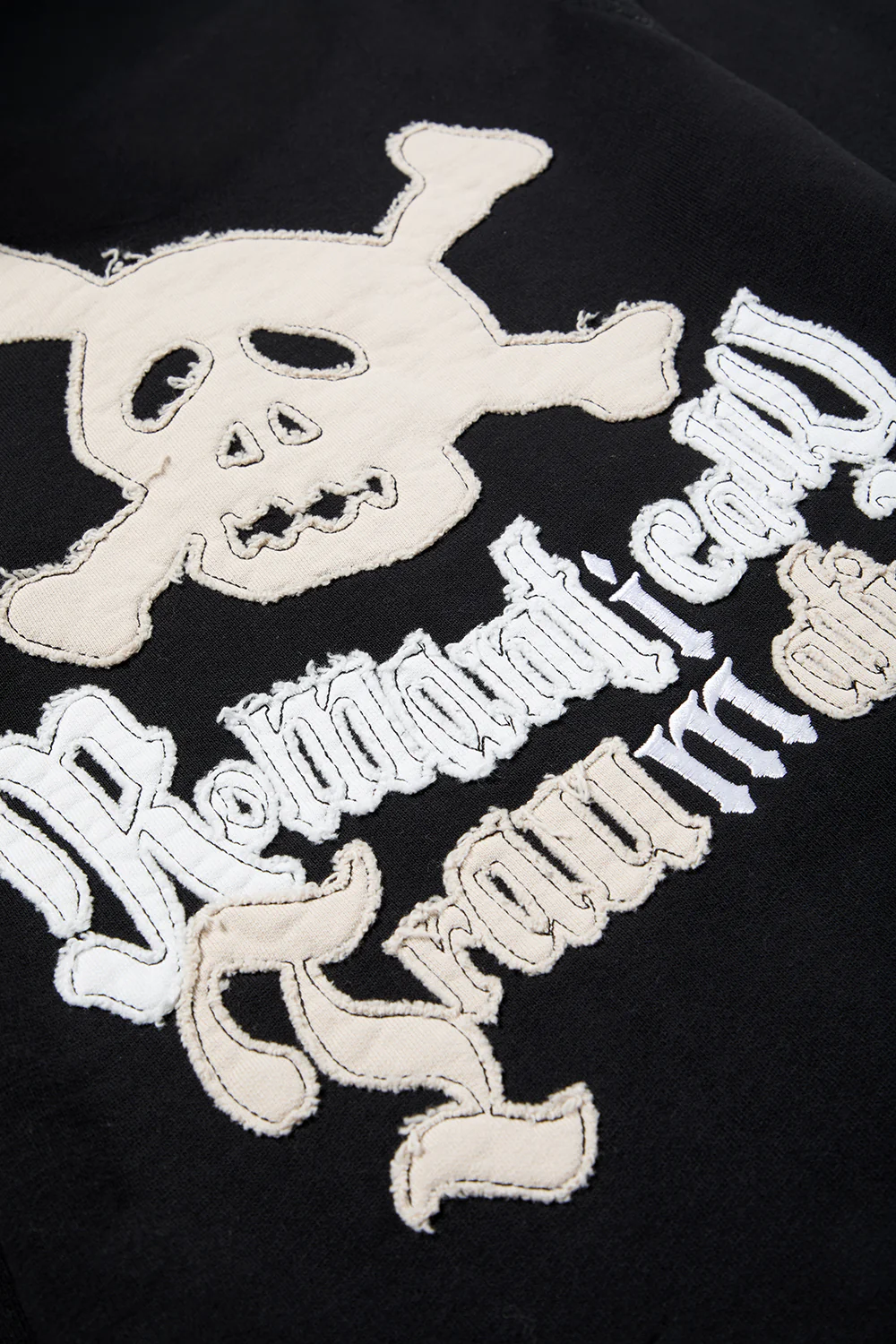 NUMBSKULL APPLIQUÉ ZIP HOODIE - BLACK - Image 4